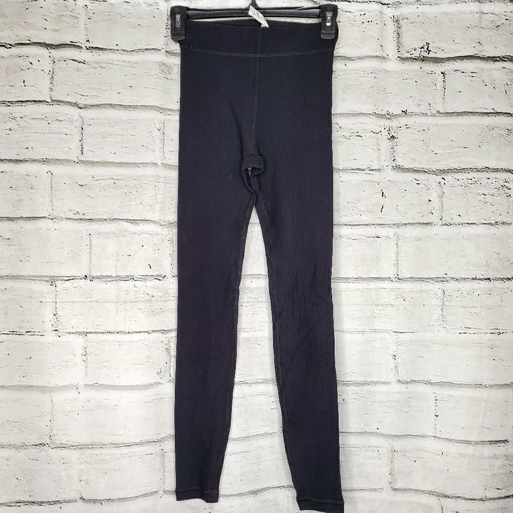 Vimmia black athletic leggings high waisted ribbed